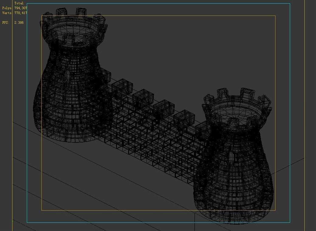 Game main city - Tower 3D model_3