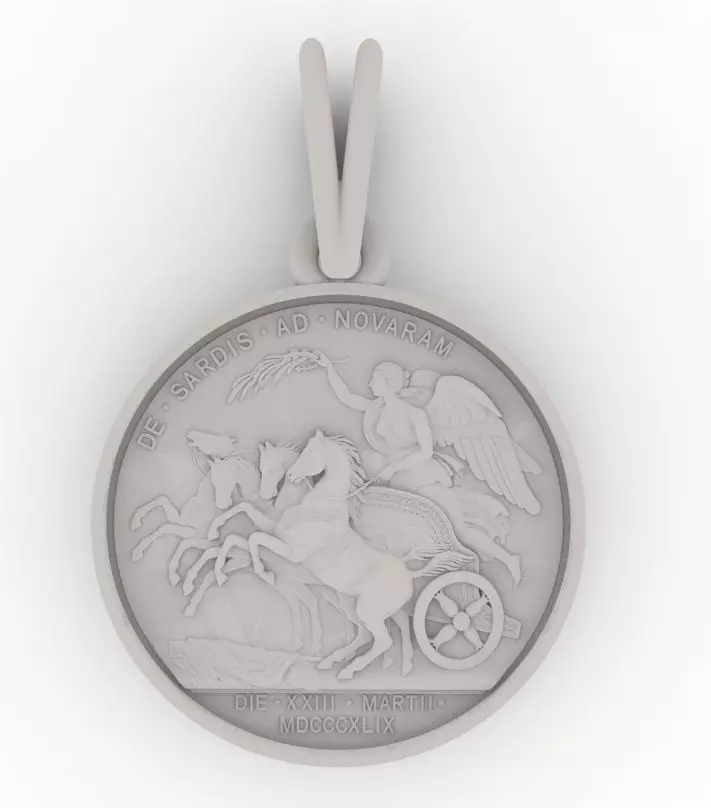Chariot Athena Medallion 3D print model