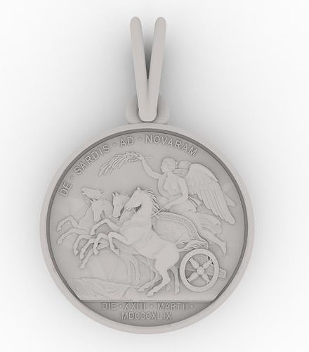 Chariot Athena Medallion 3D print model