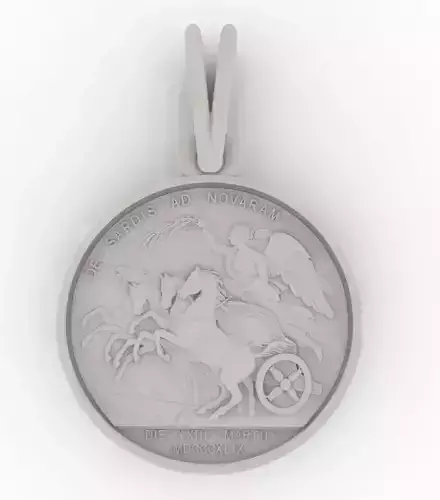 Chariot Athena Medallion 3D print model