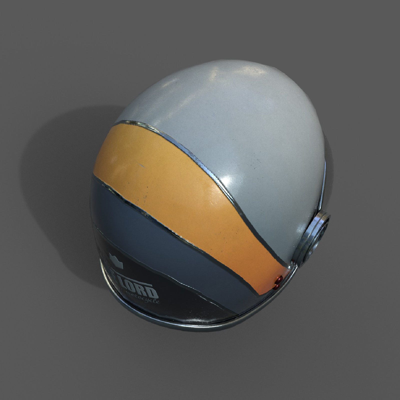 Helmet scifi racer Generic sport Color Low-poly 3D model_5