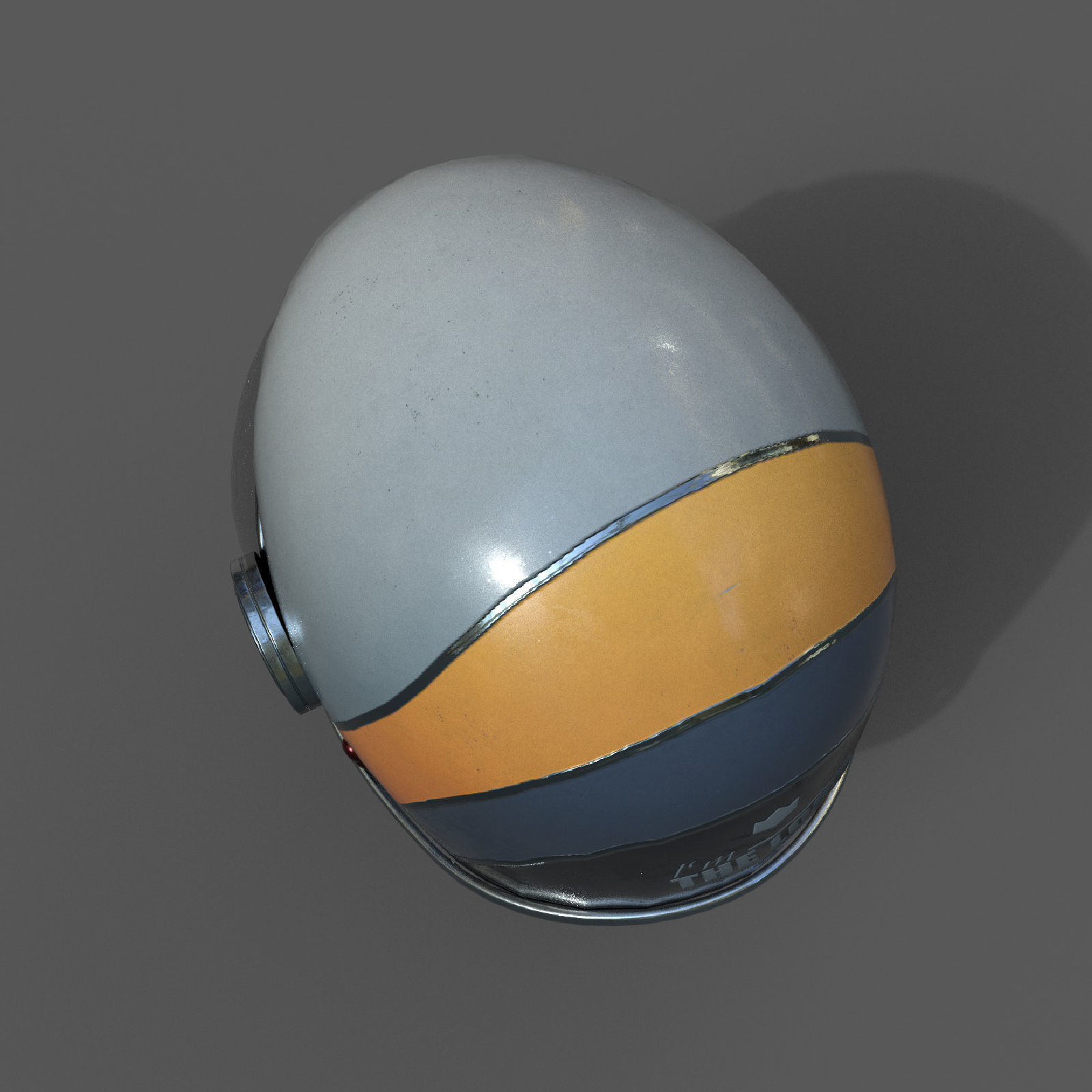 Helmet scifi racer Generic sport Color Low-poly 3D model_4