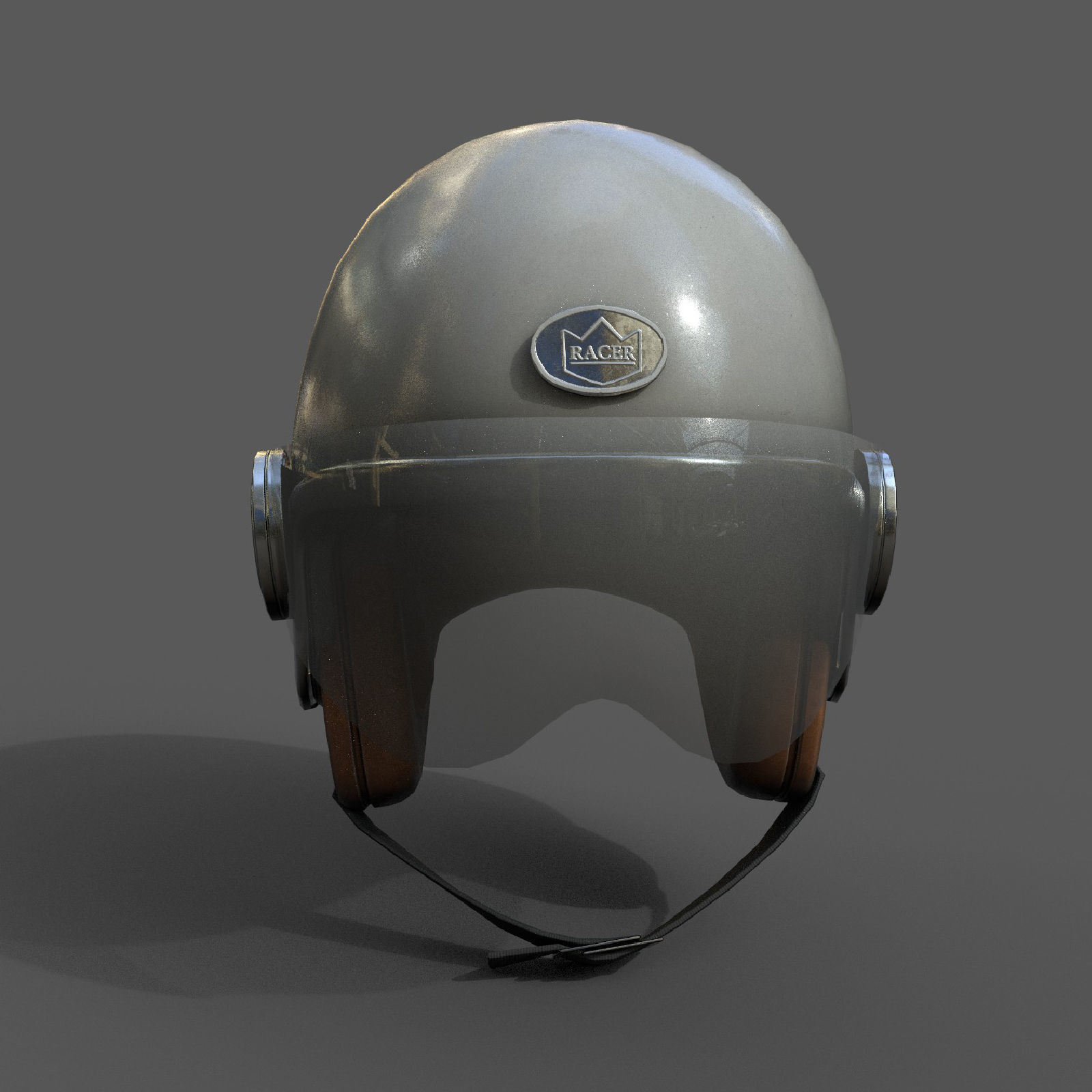 Helmet scifi racer Generic sport Color Low-poly 3D model_1