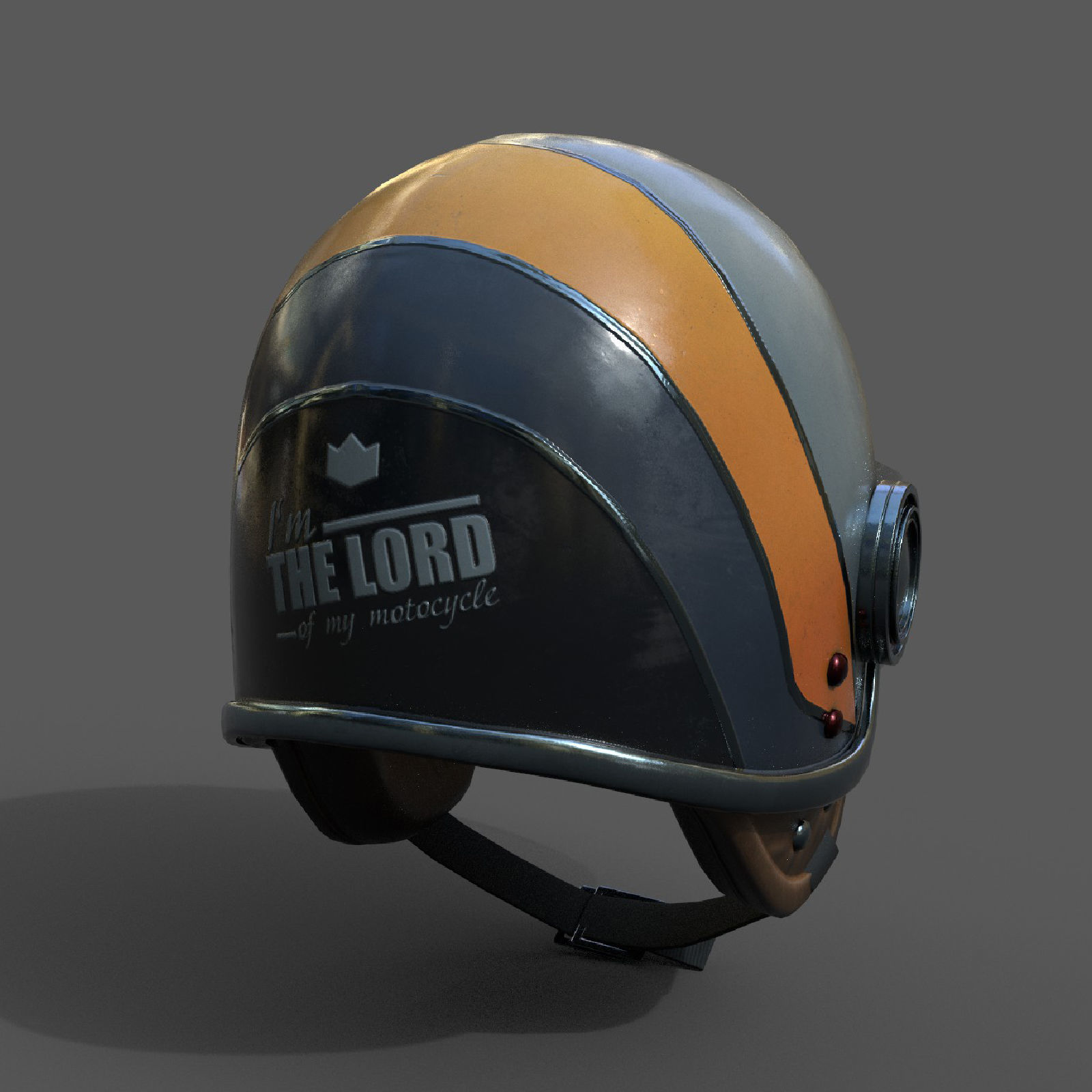 Helmet scifi racer Generic sport Color Low-poly 3D model_8