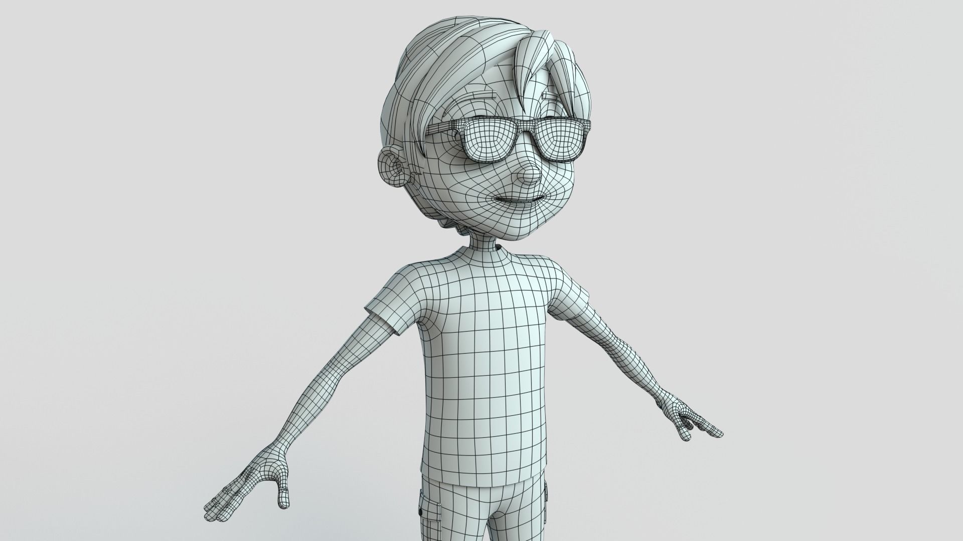 Cartoon Boy NoRig 3D model_8