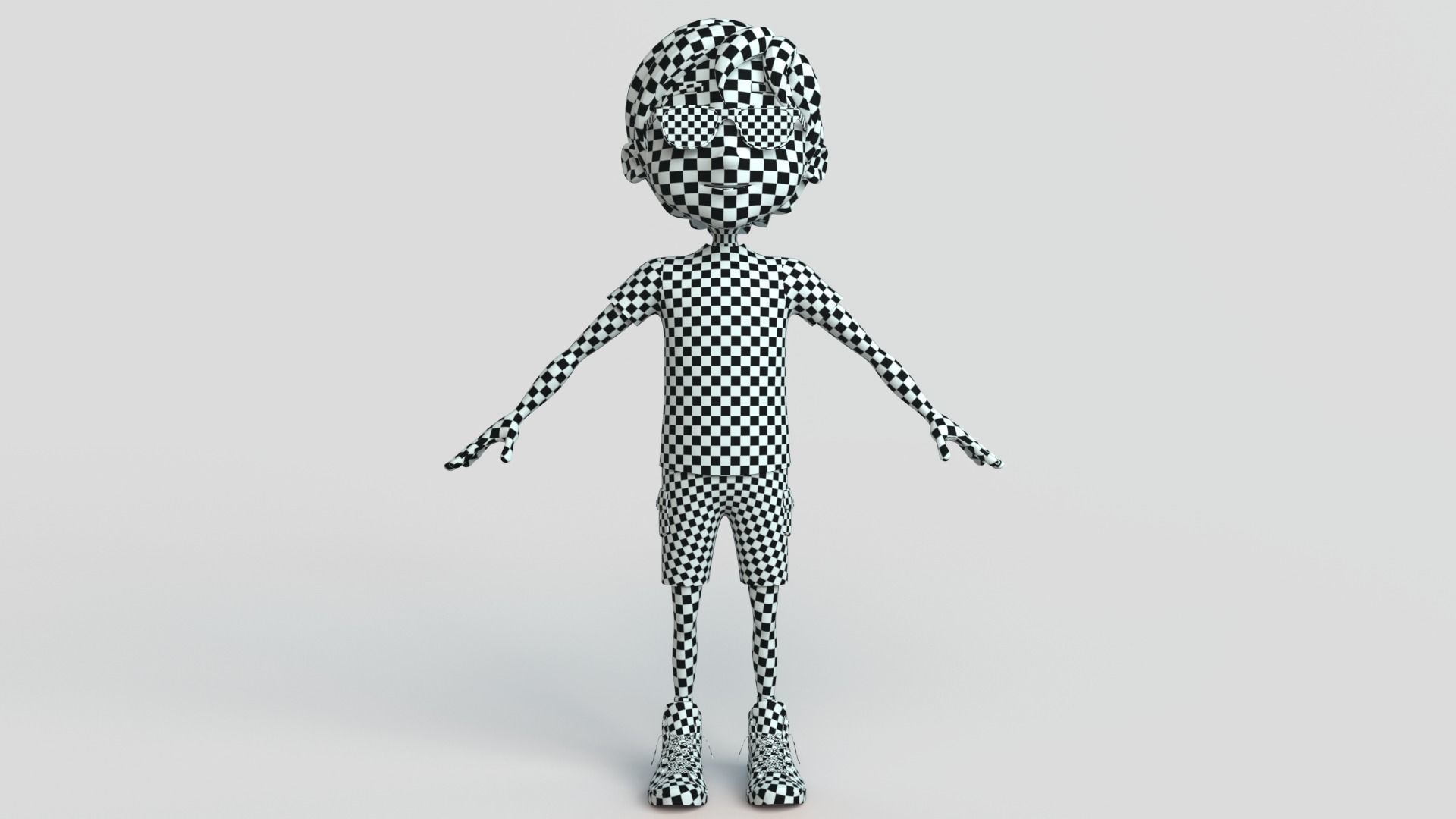 Cartoon Boy NoRig 3D model_12