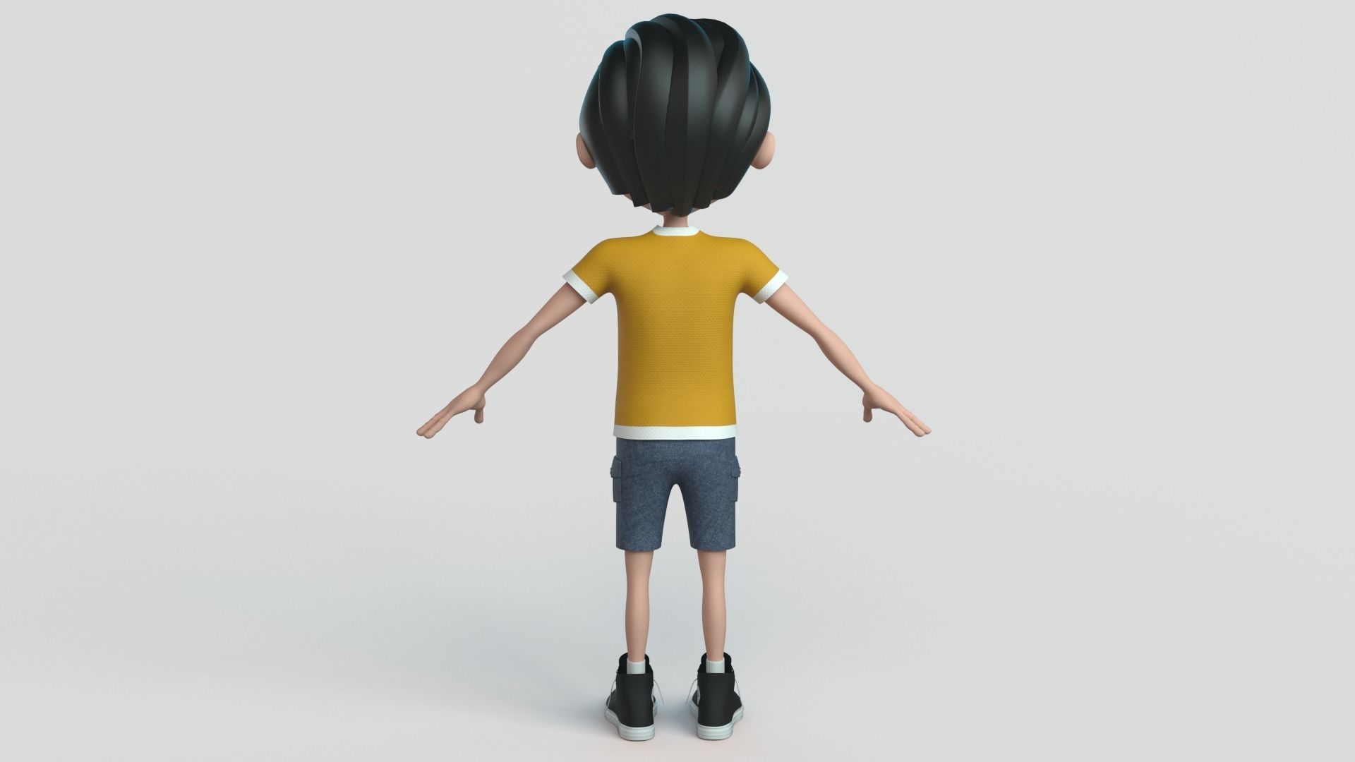 Cartoon Boy NoRig 3D model_3
