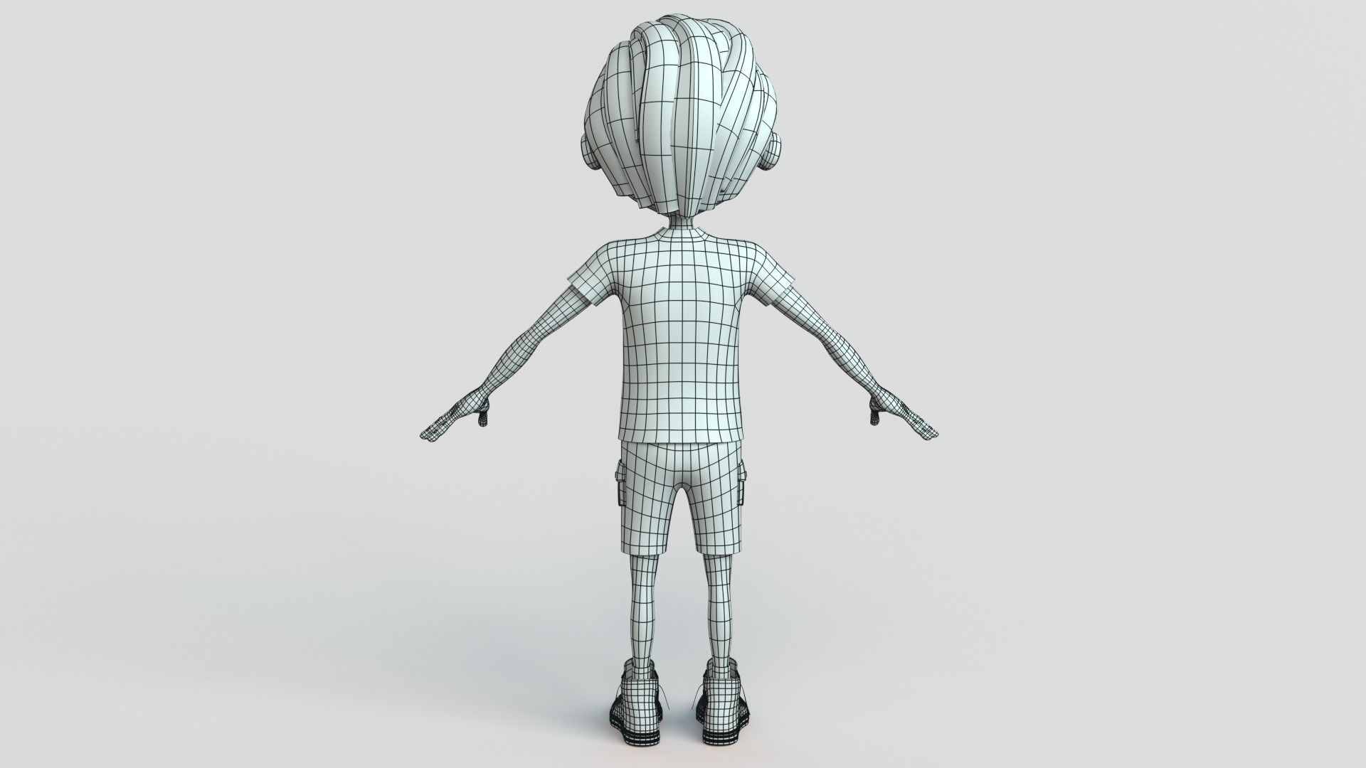 Cartoon Boy NoRig 3D model_10