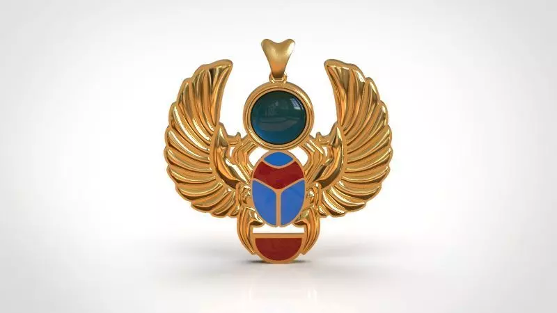 Ancient Pharaonic Scarab 3D print model_0