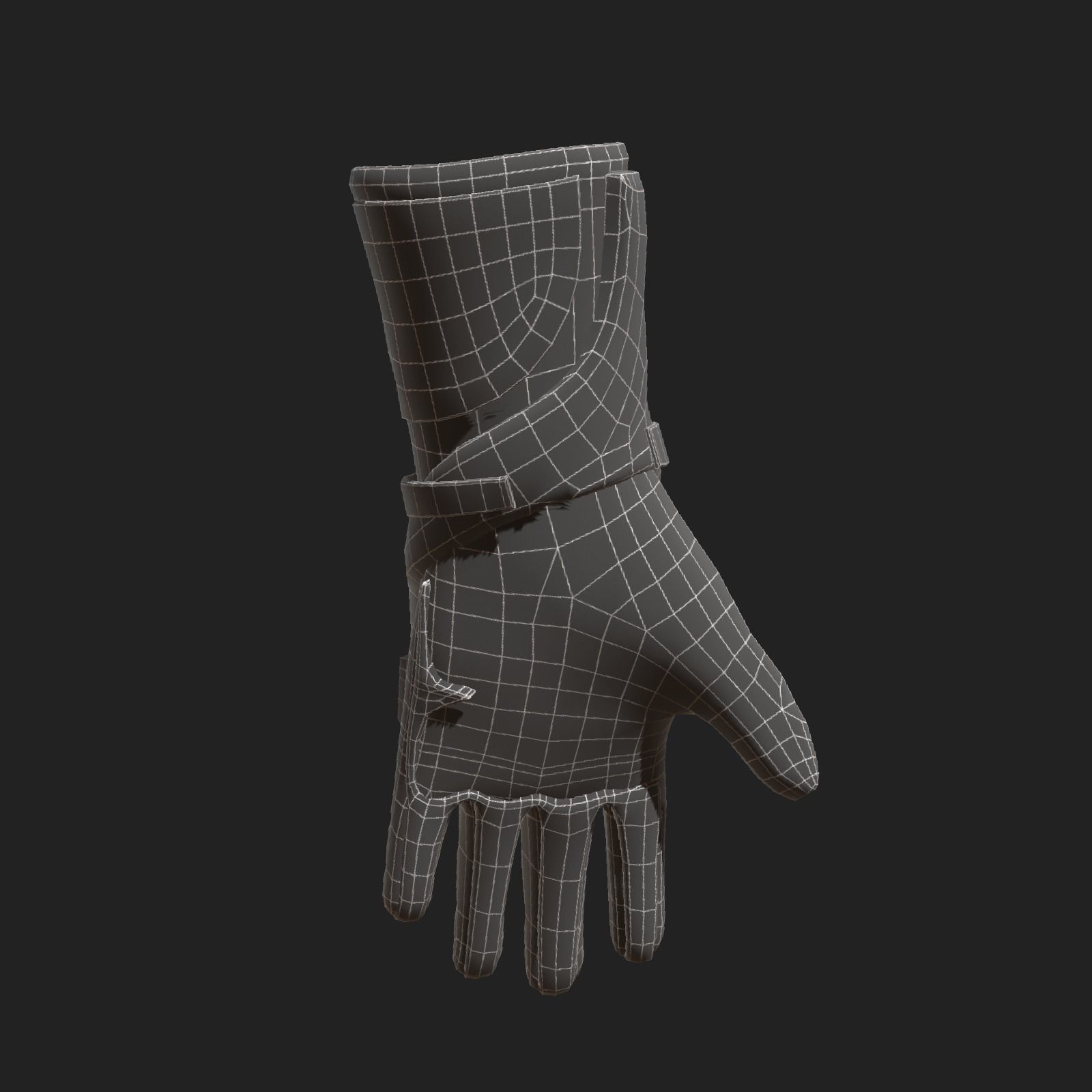 Gloves military combat soldier armor scifi fantasy Low-poly 3D model_7