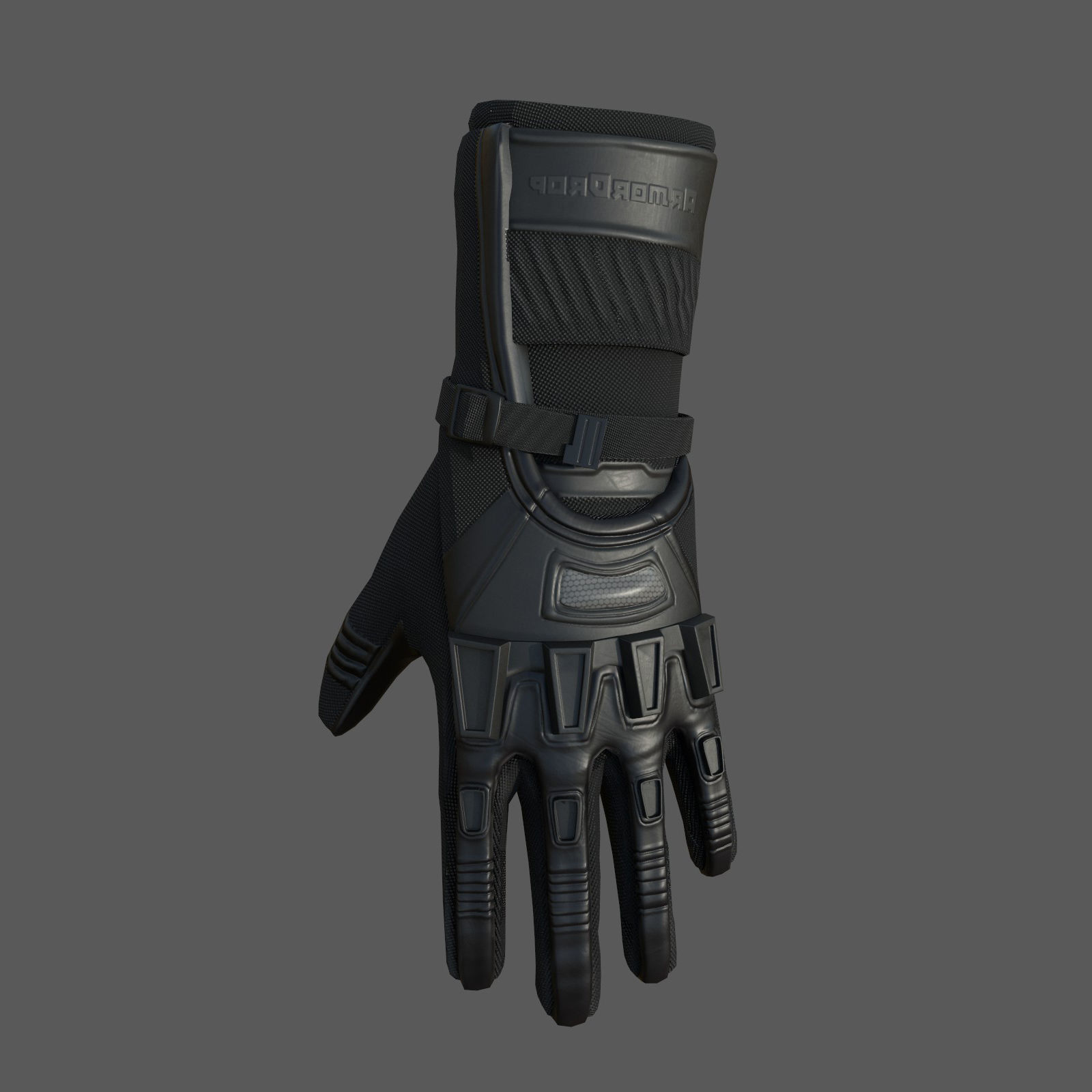Gloves military combat soldier armor scifi fantasy Low-poly 3D model_1