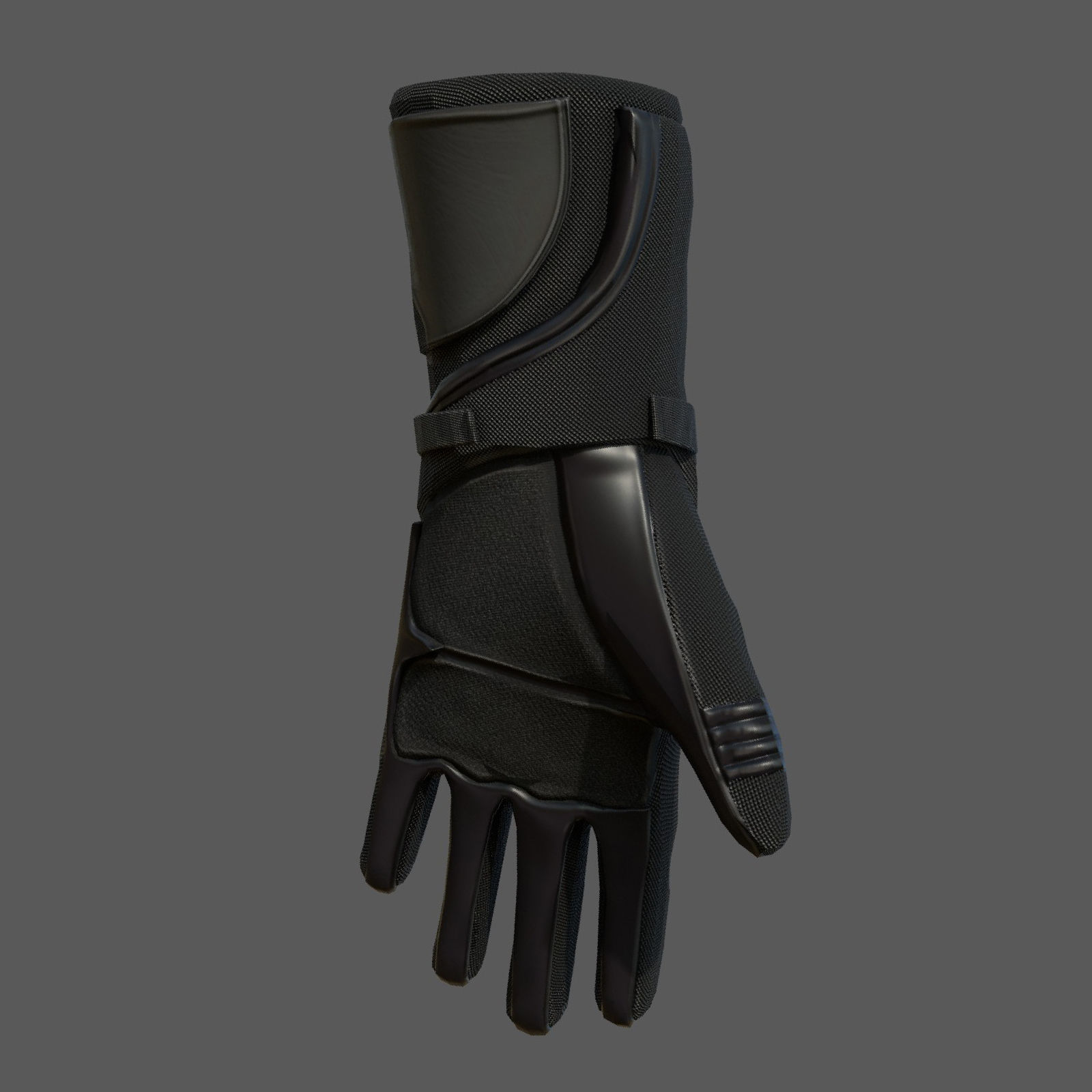 Gloves military combat soldier armor scifi fantasy Low-poly 3D model_2