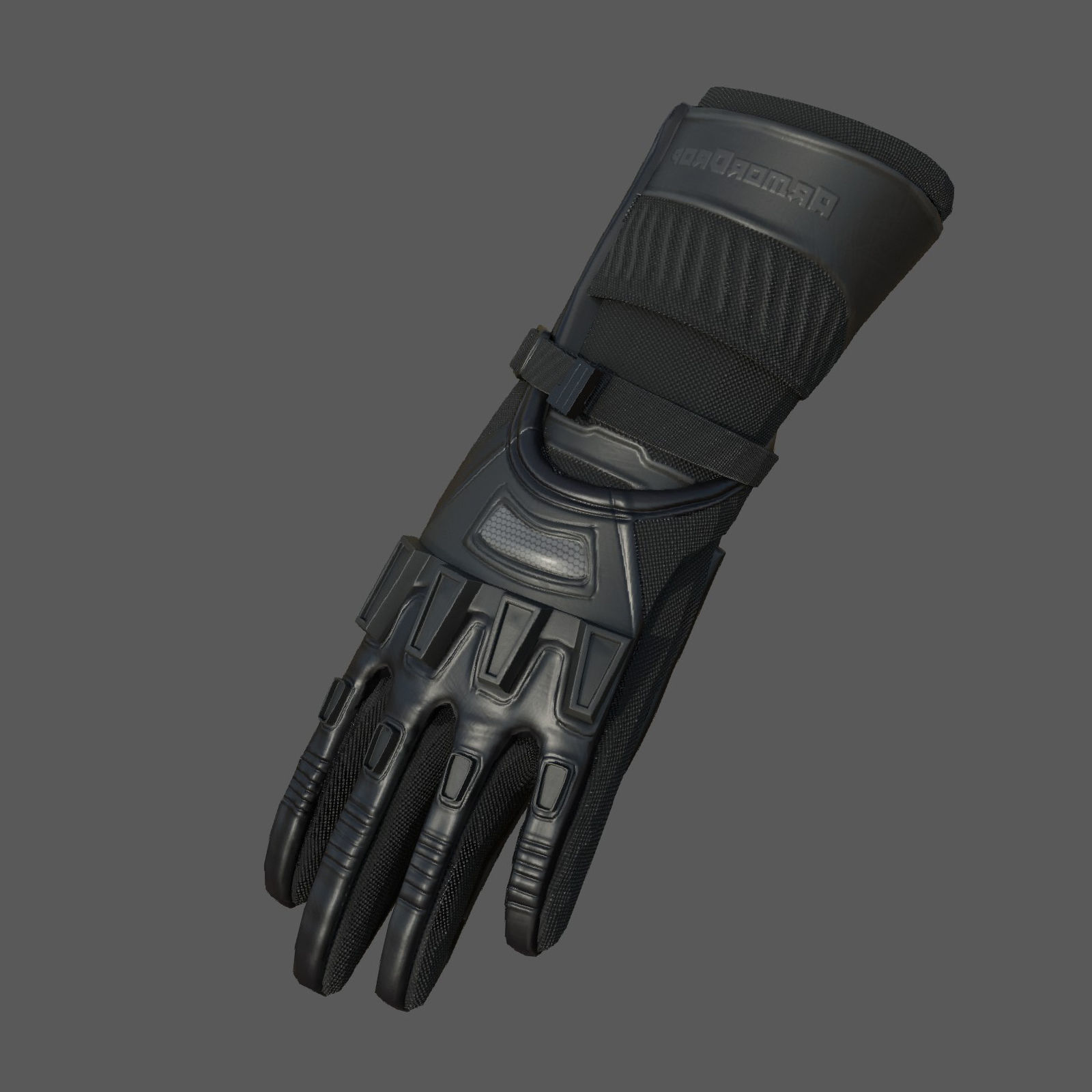 Gloves military combat soldier armor scifi fantasy Low-poly 3D model_5