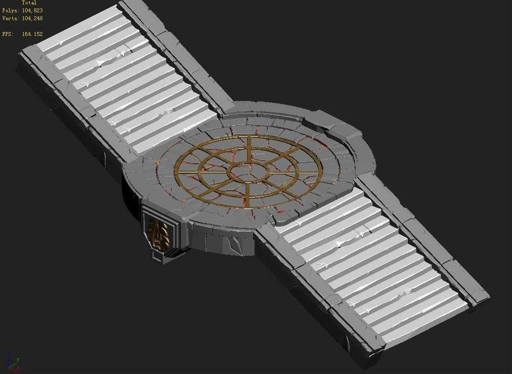 Game Underground Palace - Palace Passage 01 3D model_1