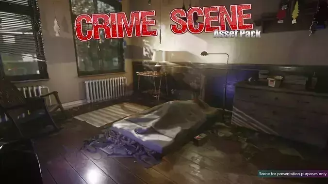 Low-Poly Crime Scene Pack Low-poly 3D model