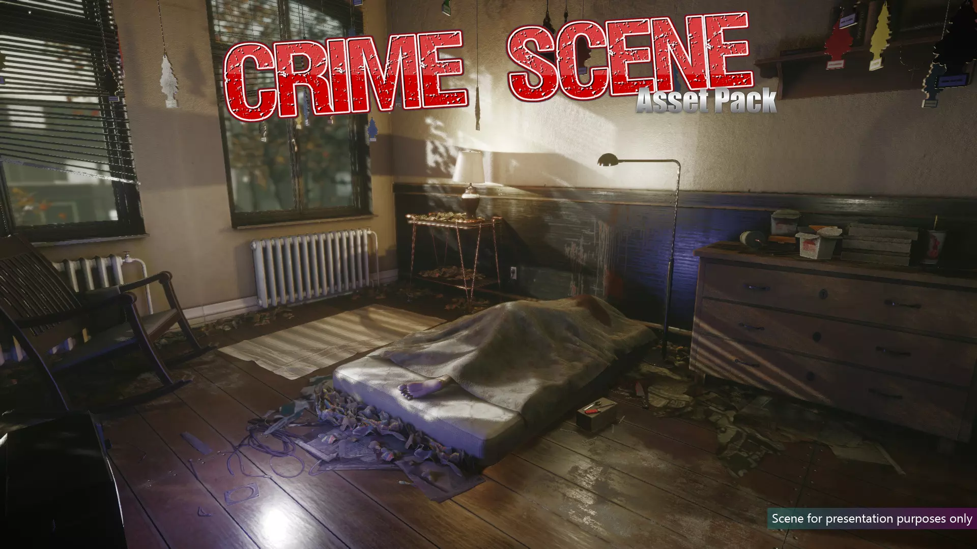 Low-Poly Crime Scene Pack Low-poly 3D model