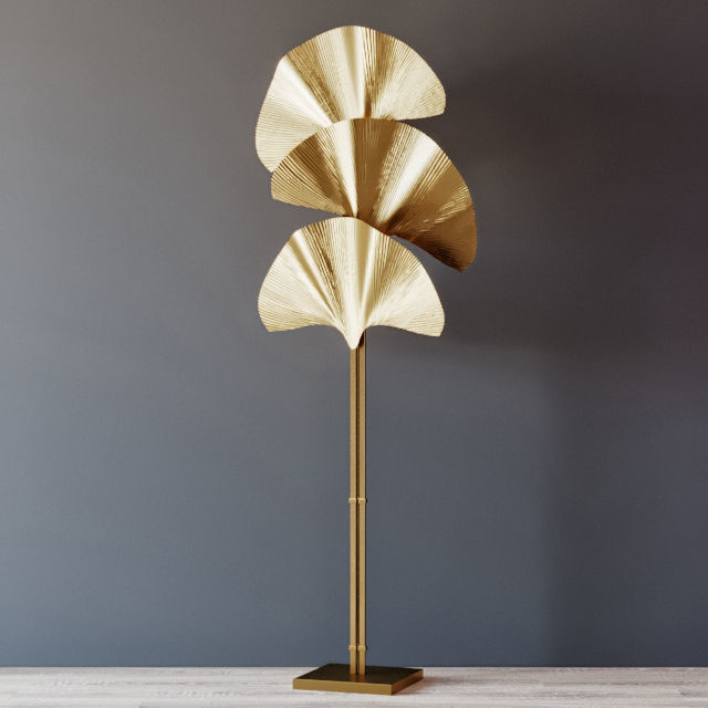Floor Lamp Las Palmas Gold 3D model_1