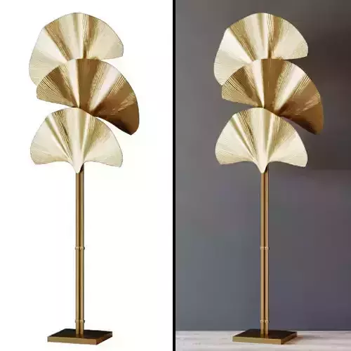 Floor Lamp Las Palmas Gold 3D model