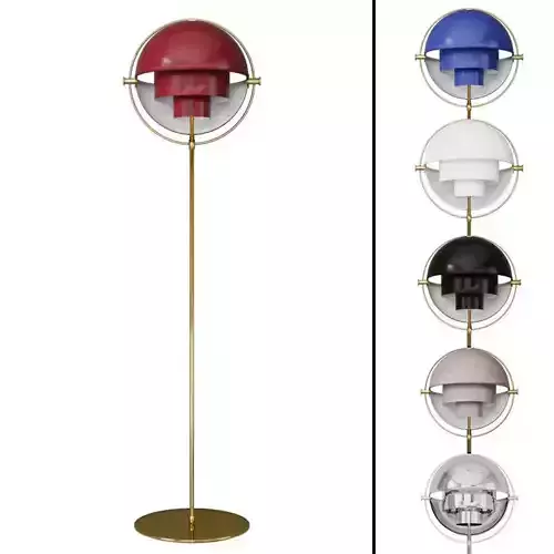 Floor lamp Louis Weisdorff Multi-lite floor lamp 3D model