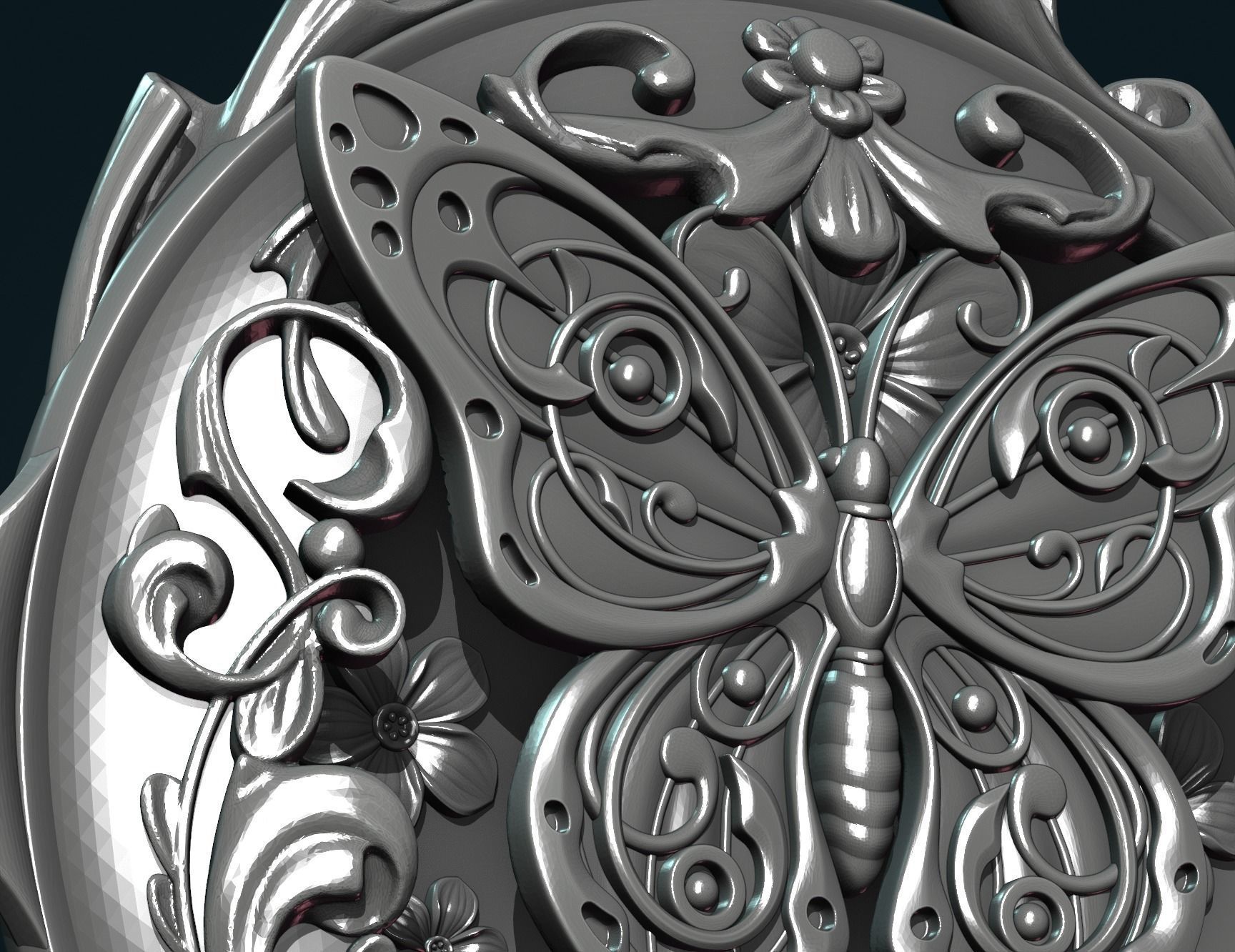 Butterfly Pendant II 3D print model_10