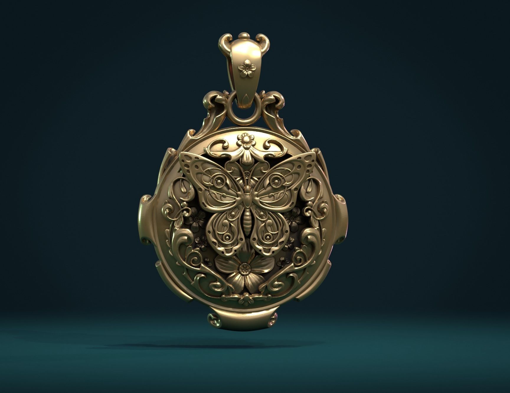 Butterfly Pendant II 3D print model_5