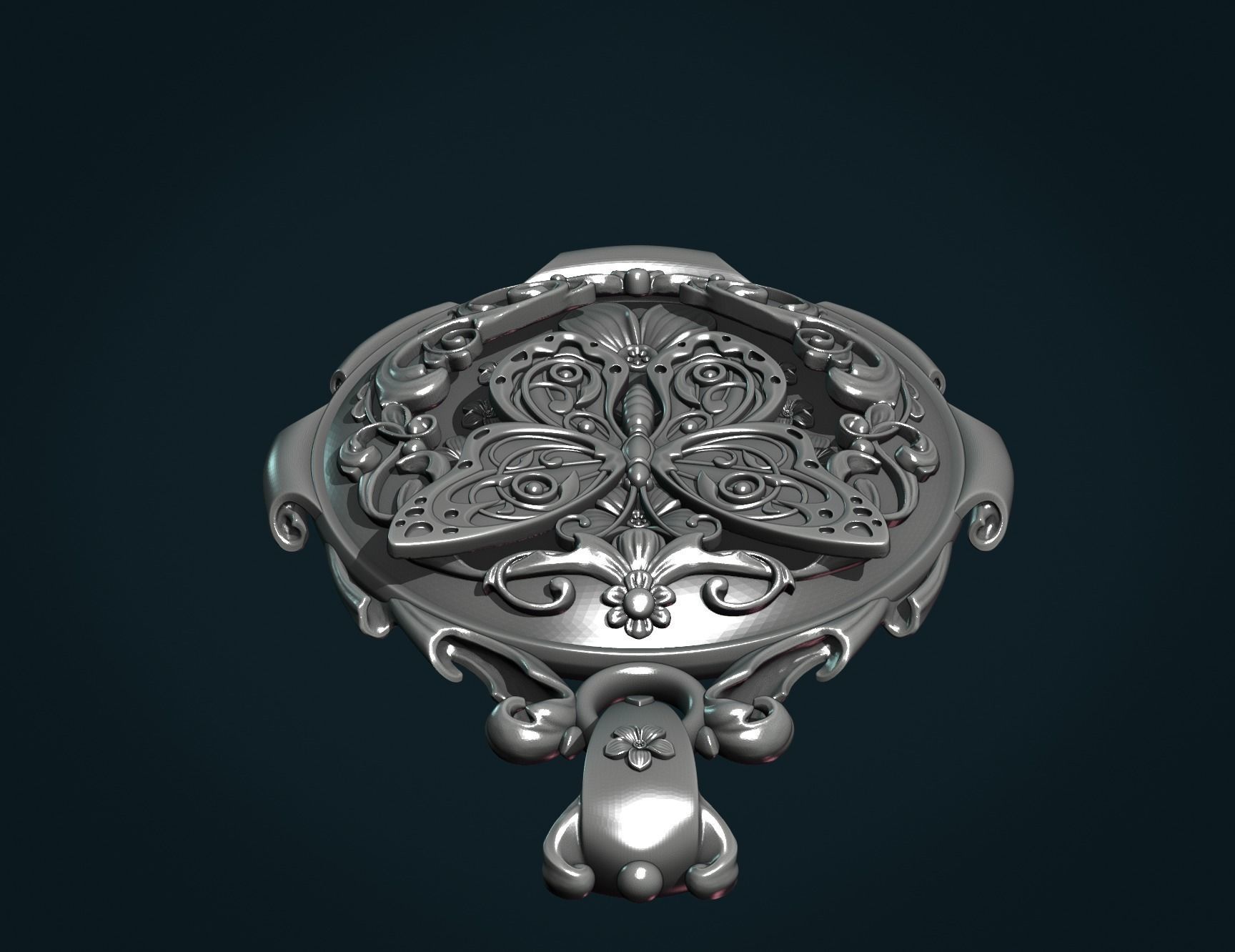 Butterfly Pendant II 3D print model_7