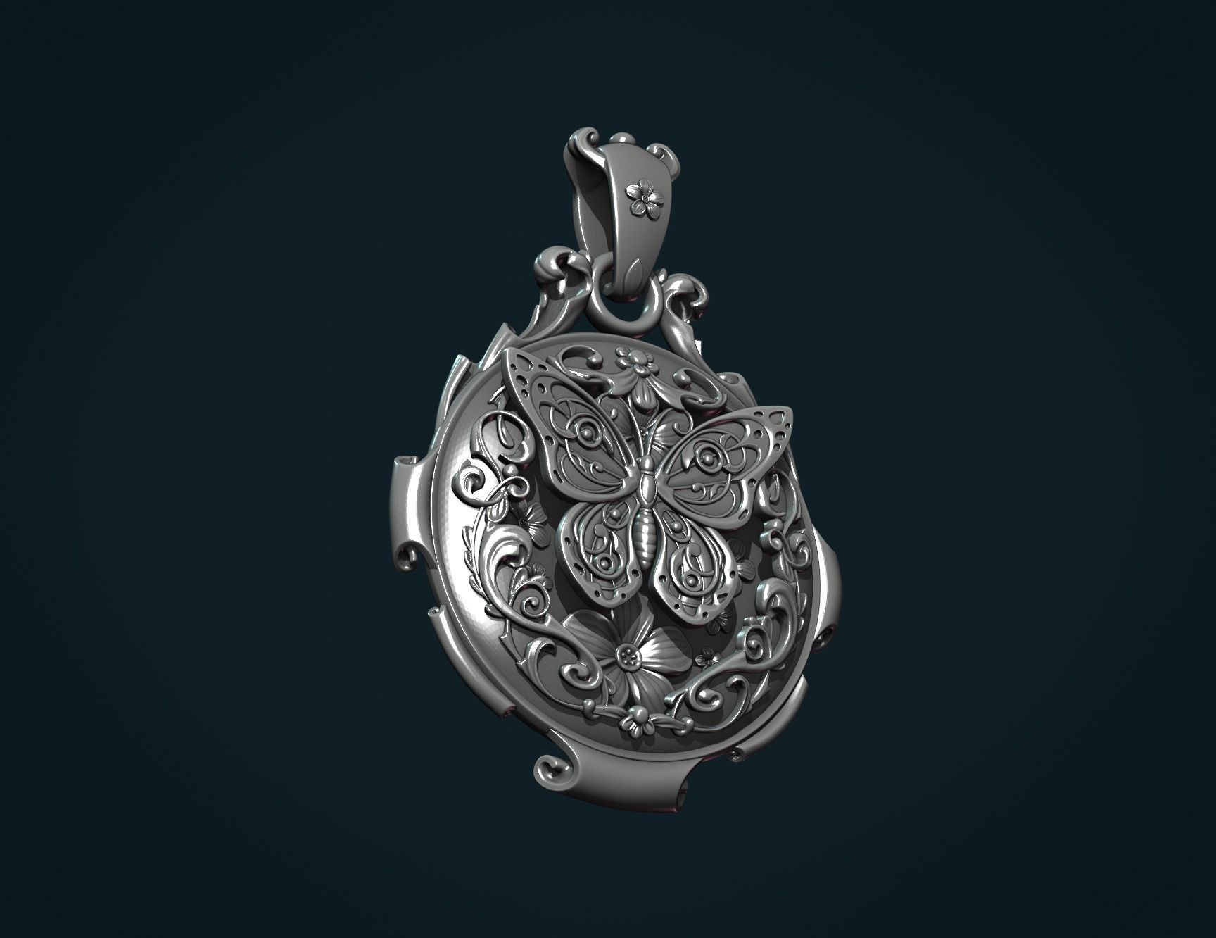 Butterfly Pendant II 3D print model_6