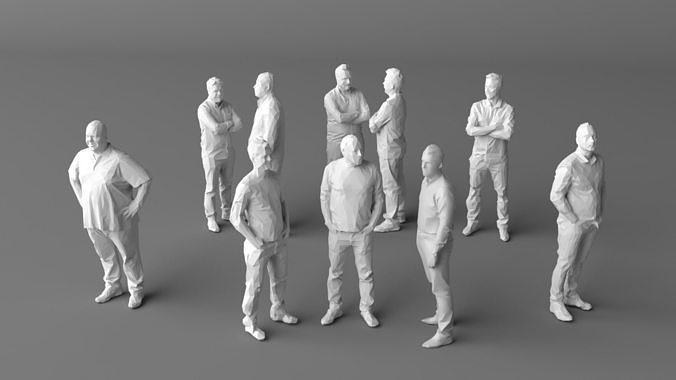 10 Low Poly People Vol 6 Low-poly 3D model