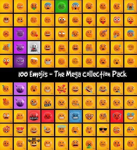 100 Emojis Pack - The Mega Collection Bundle 