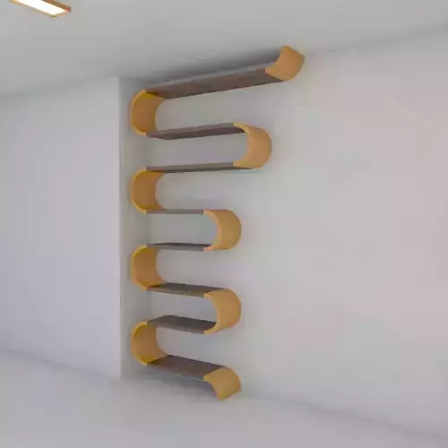 Bookshelf spiral shelf on sky