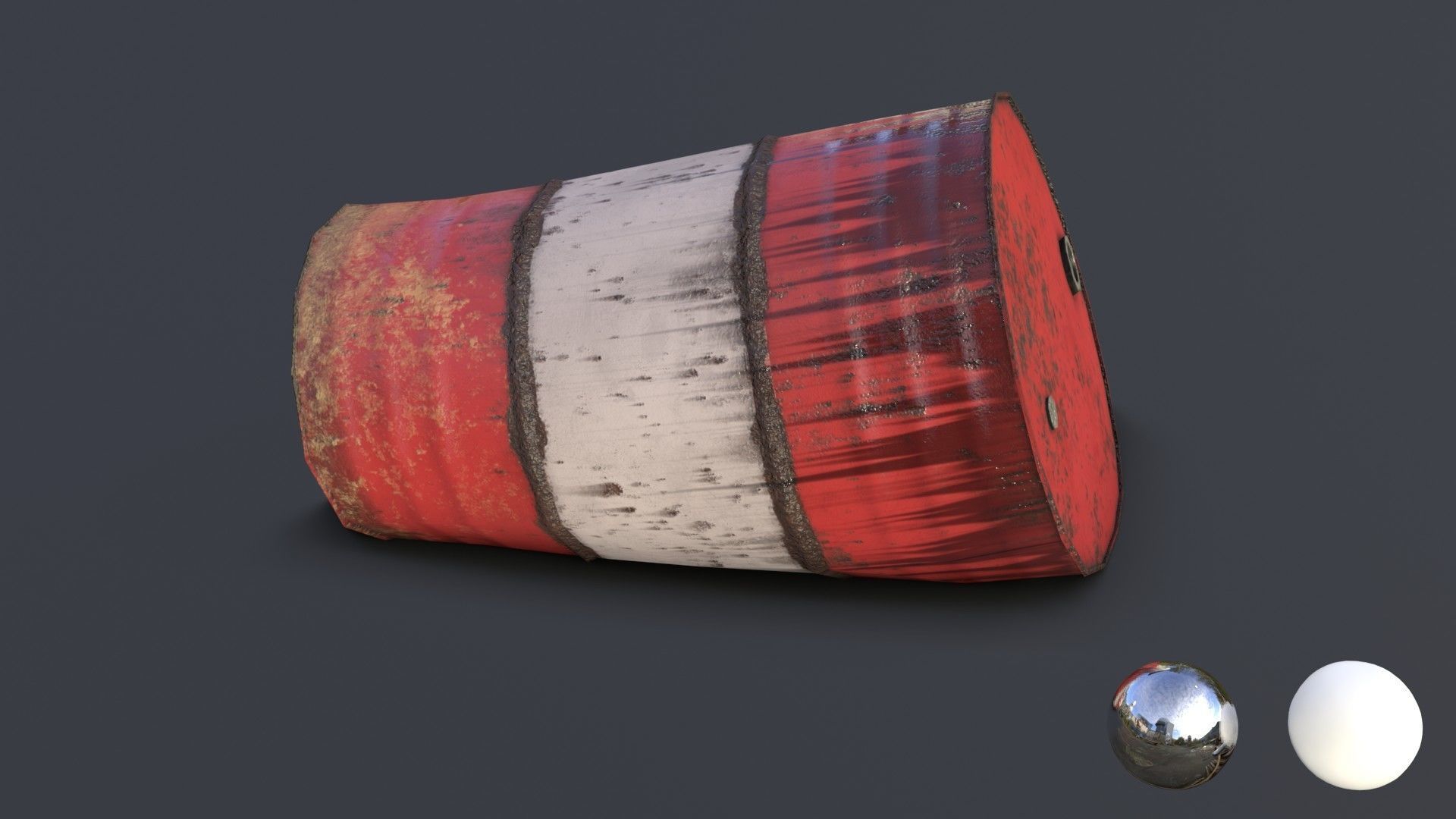 Barrels Asset 02 Low-poly 3D model_26