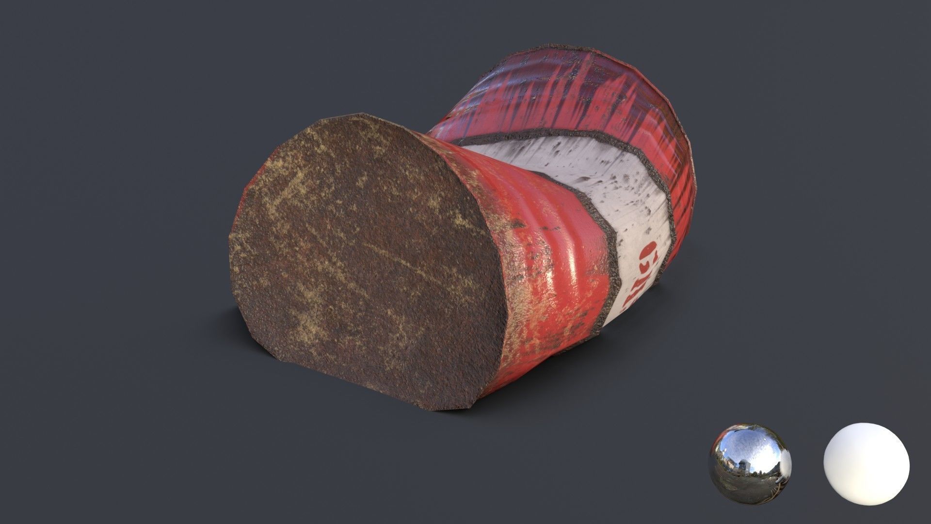 Barrels Asset 02 Low-poly 3D model_28