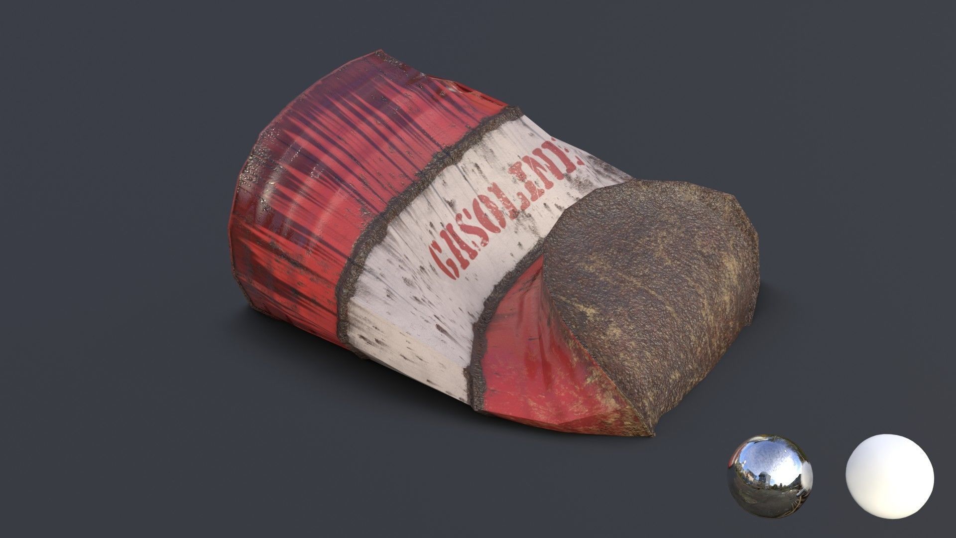 Barrels Asset 02 Low-poly 3D model_30