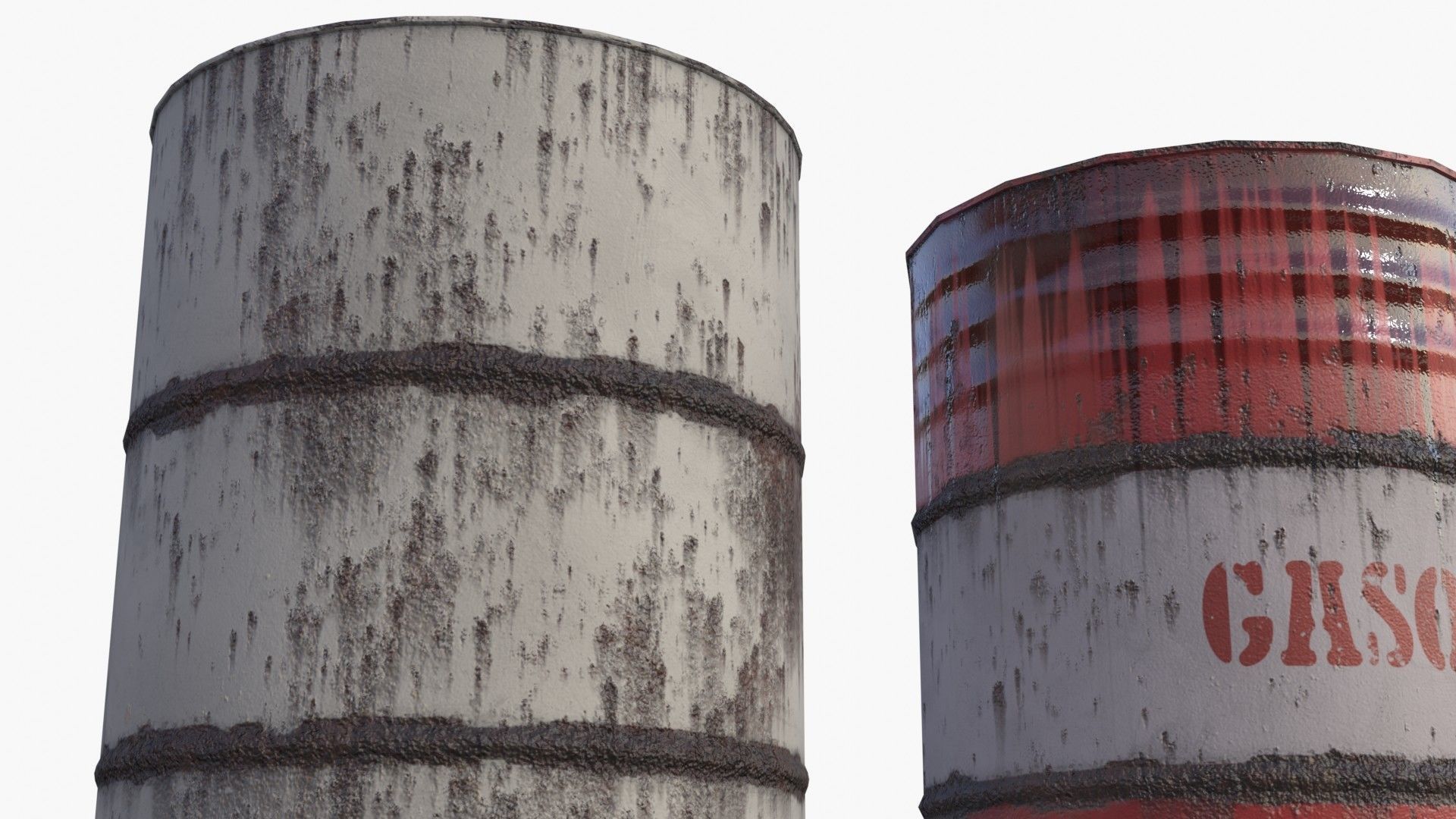 Barrels Asset 02 Low-poly 3D model_7