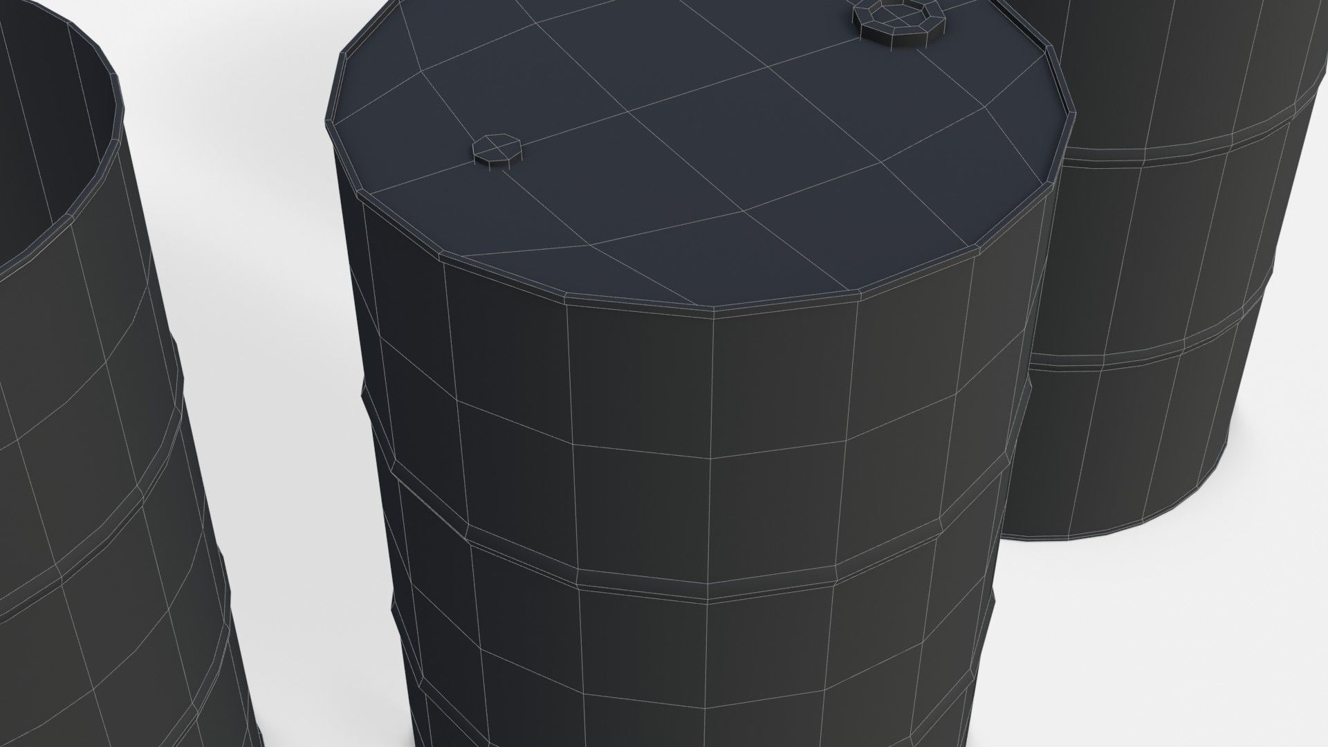 Barrels Asset 02 Low-poly 3D model_16