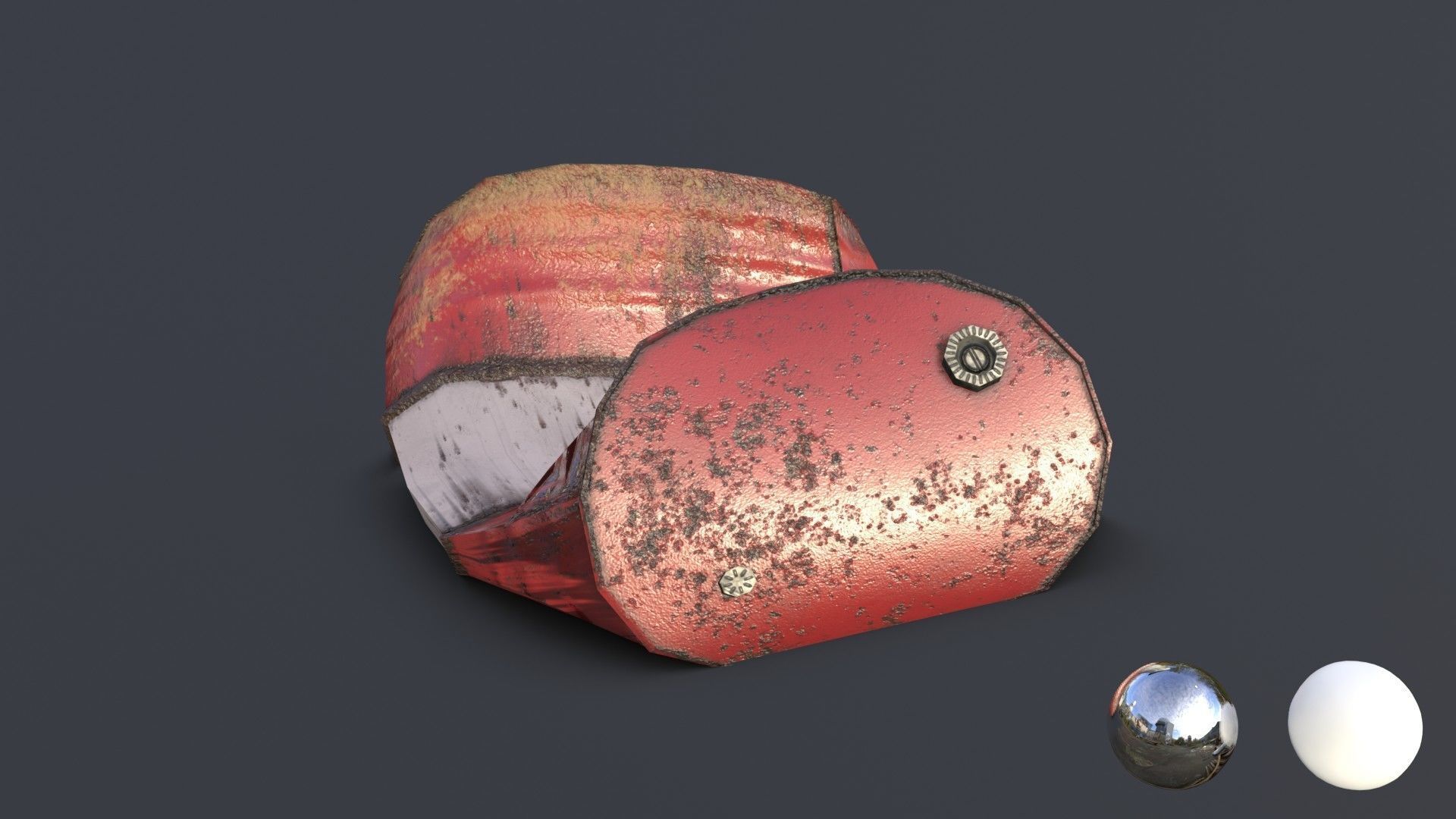 Barrels Asset 02 Low-poly 3D model_20