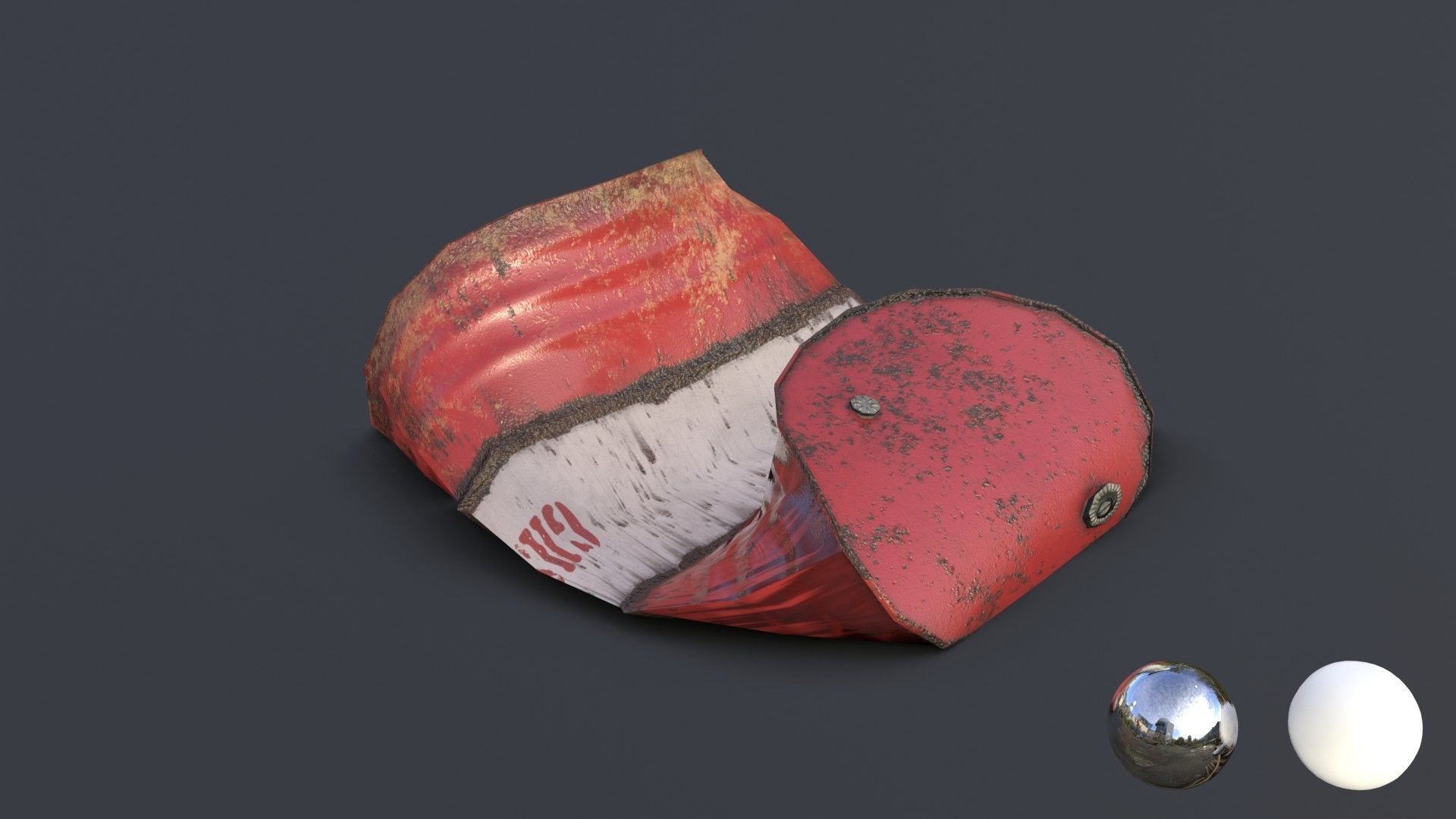 Barrels Asset 02 Low-poly 3D model_22