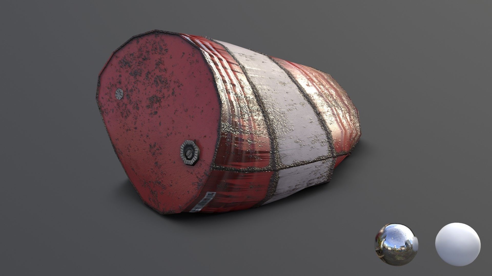 Barrels Asset 02 Low-poly 3D model_25