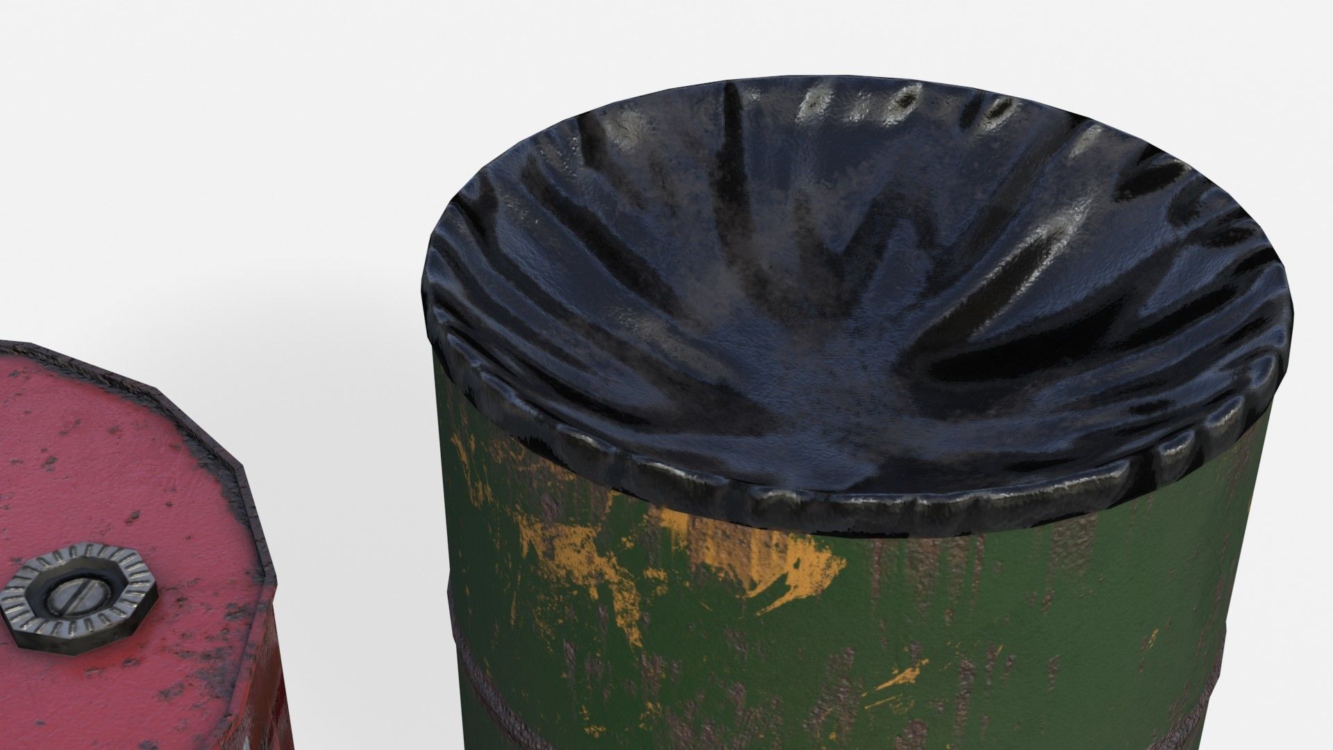 Barrels Asset 02 Low-poly 3D model_8