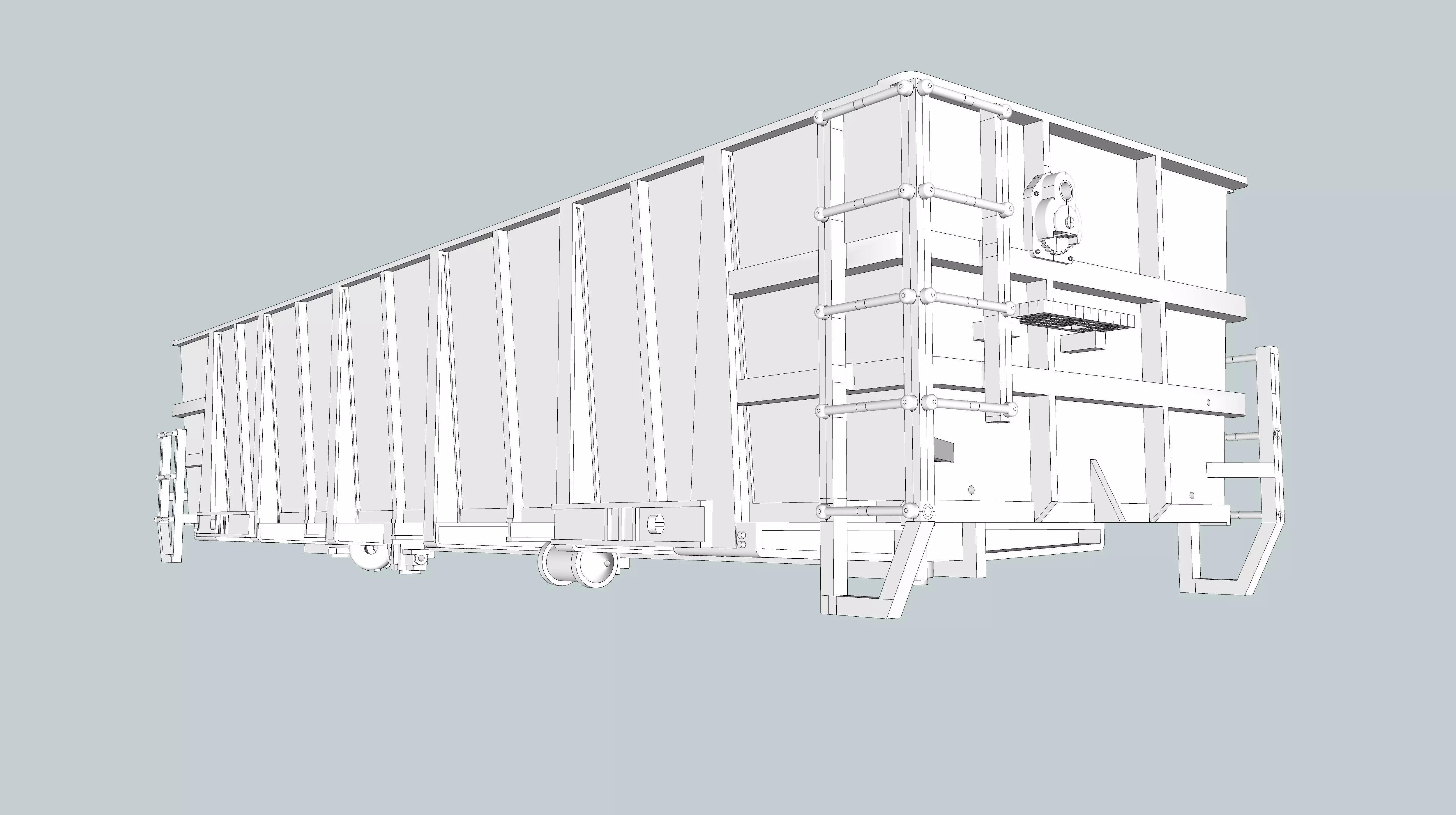 G1 Phosphate Gondola HO and N Scale Freight Car 3D print model_0