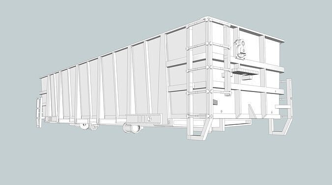  G1 Phosphate Gondola HO and N Scale Freight Car 3D print model