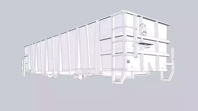  G1 Phosphate Gondola HO and N Scale Freight Car 3D print model