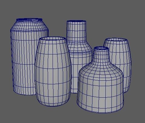 Small vases 3D model_2