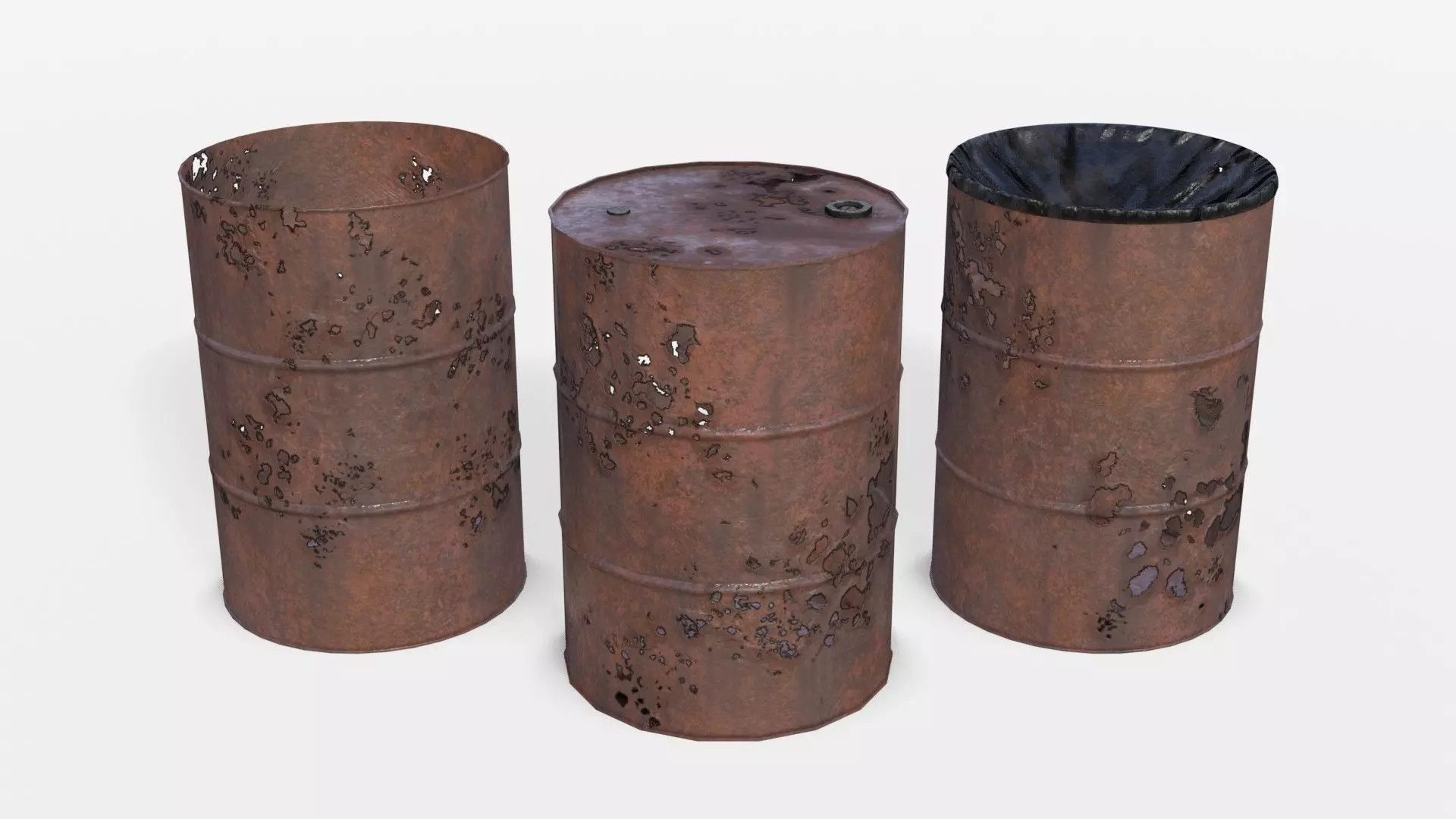 Barrels Asset 04 Low-poly 3D model