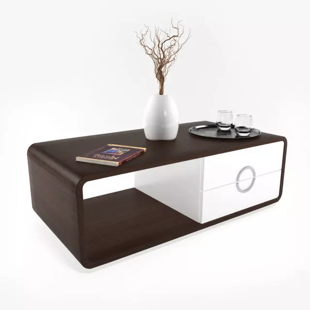 table modern coffee with drawers Free 3D model