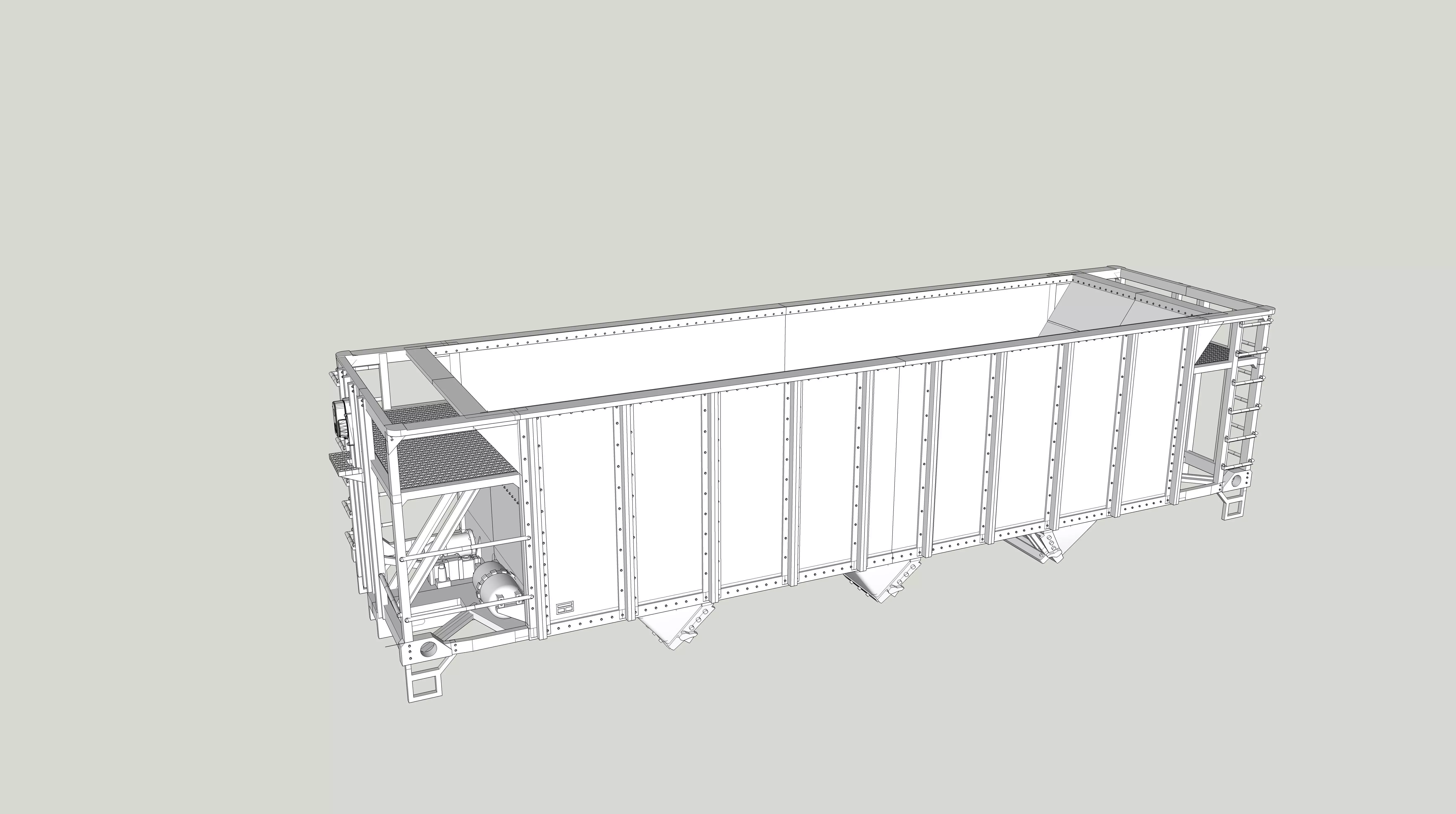U15 and H7A Hopper HO and N ACL-SAL-SCL-CSX 3D print model