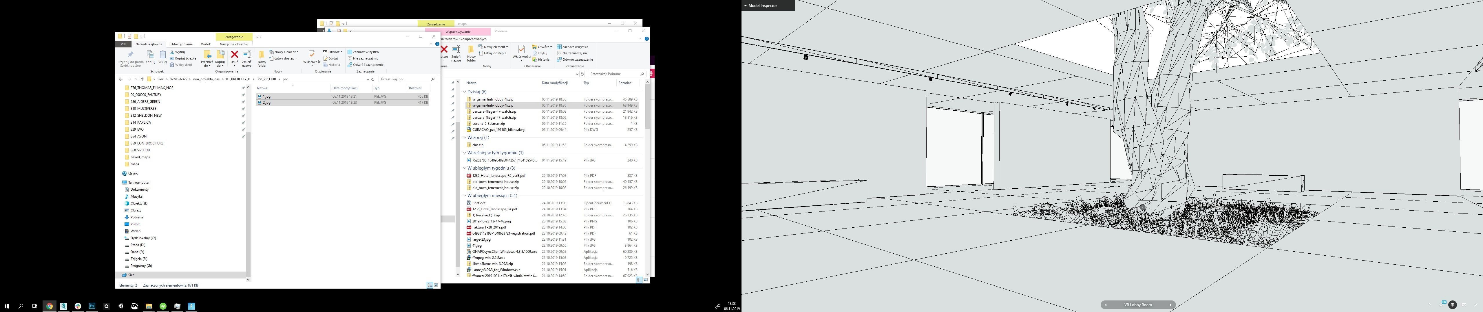 VR Game Hub Lobby 4k Baked Max and Scene Low-poly 3D model_8