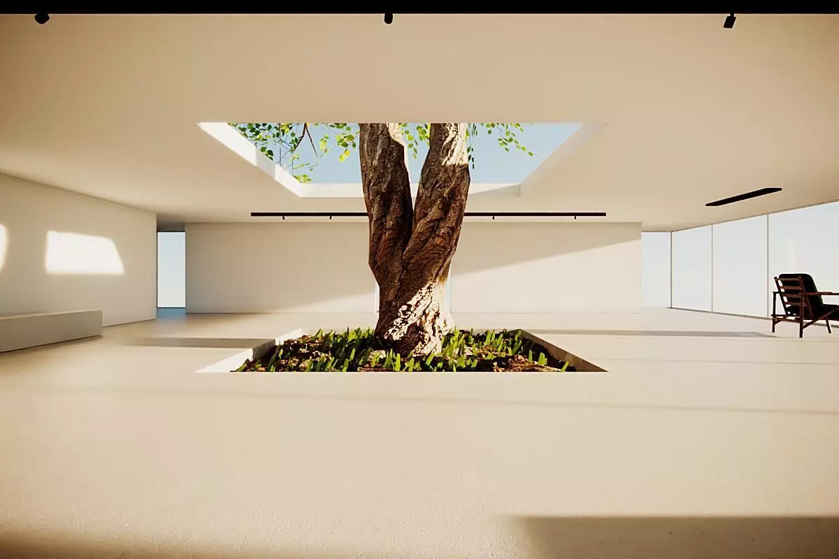 VR Game Hub Lobby 4k Baked Max and Scene Low-poly 3D model_0