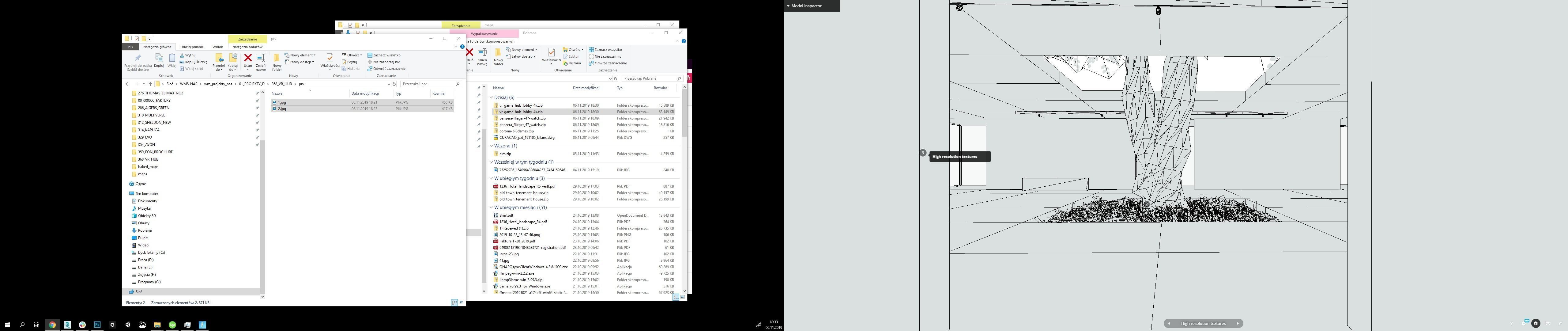 VR Game Hub Lobby 4k Baked Max and Scene Low-poly 3D model_10