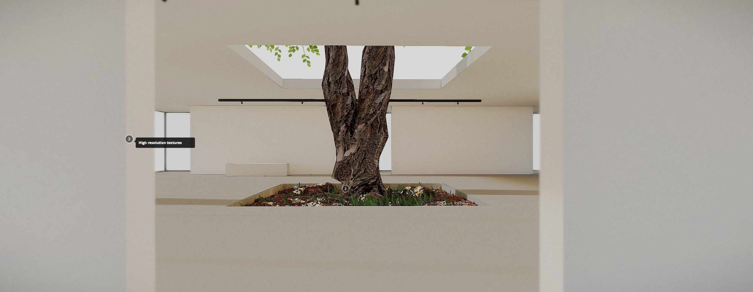 VR Game Hub Lobby 4k Baked Max and Scene Low-poly 3D model_5